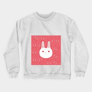 cute bunny head Crewneck Sweatshirt